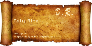 Dely Rita névjegykártya